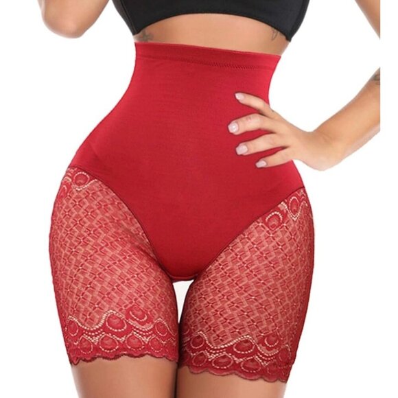 Butt Lifter Body Shaper Shorts Red lace Faja Size XXL - Picture 1 of 14